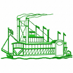 Boats Embroidery Design 12 Boats Embroidery Design 12